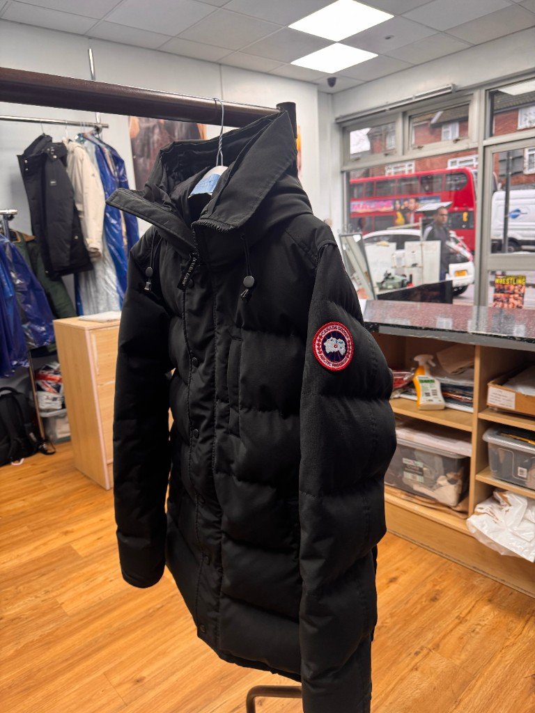 Canada Goose, dry cleaned